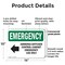 Signmission Ammonia Diffuser Control With Symbol Emergency Sign, Plastic, 14in W x 10in L, 2PK OS-2PACK-EM-P-1014-L-10293 - alternate 6